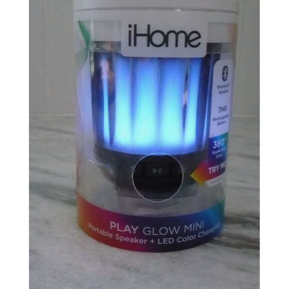 iHome Play Glow Mini Portable Bluetooth Speaker Rechargeable Audio Device iBT810 - Picture 2 of 5